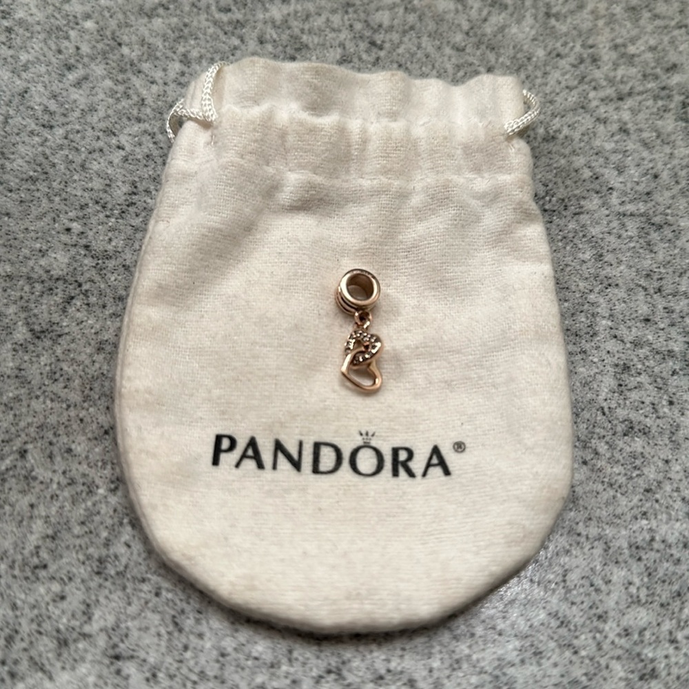 Retired rose gold Pandora charm